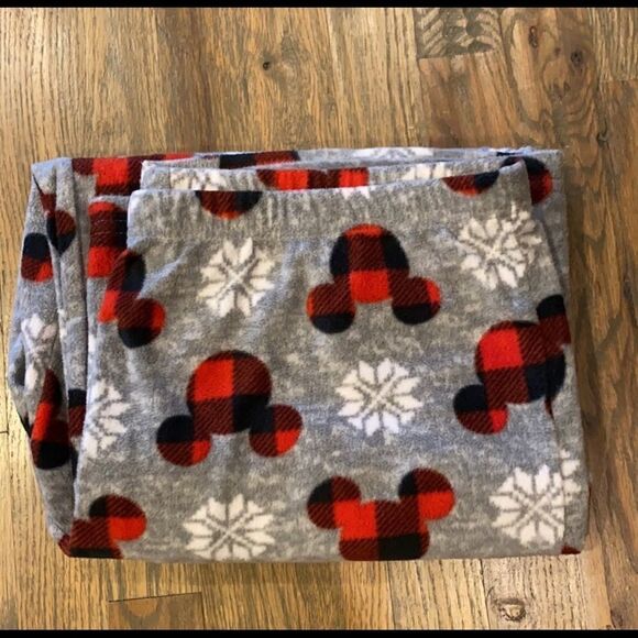 Mickey head plaid snowflake pattern lounge pants. - Picture 4 of 7